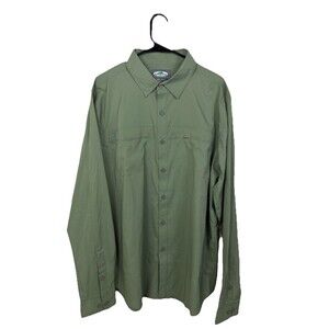 Arborwear Men XL Long Sleeve Utton Up Performance Shirt Polyester,Cool Max Green